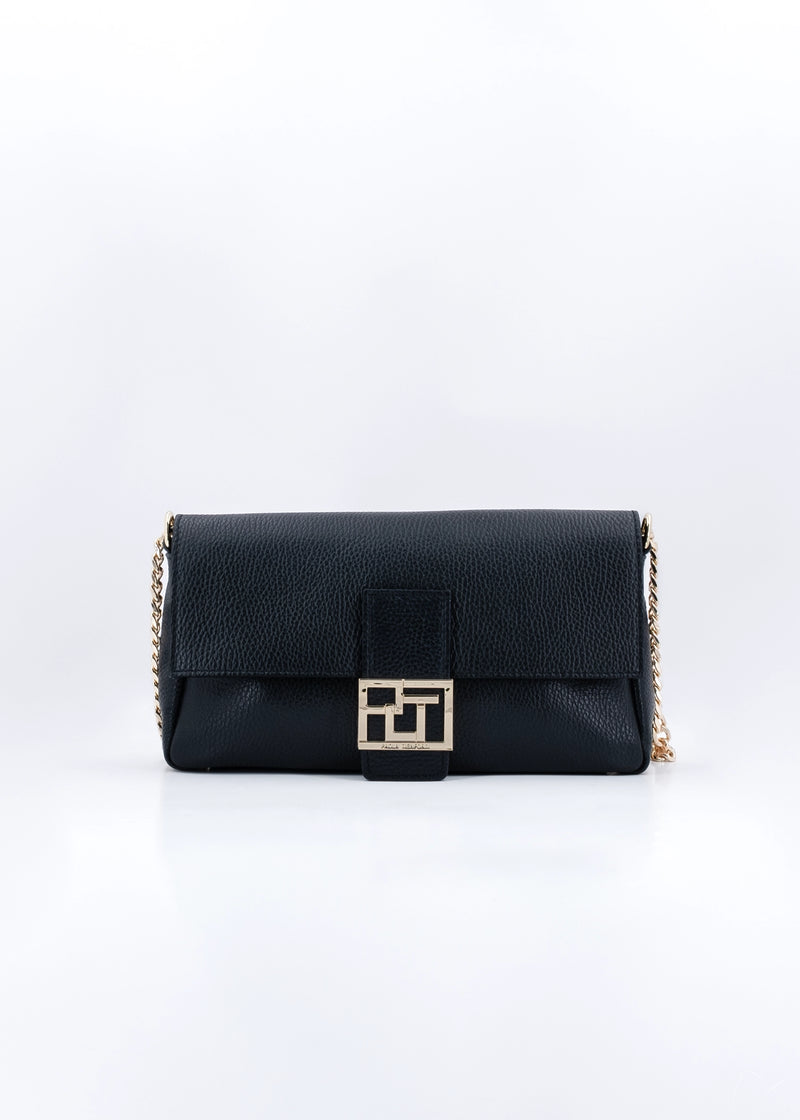 Paola T. Baguette medium in pelle morbida con dettagli oro Affare Del Giorno
