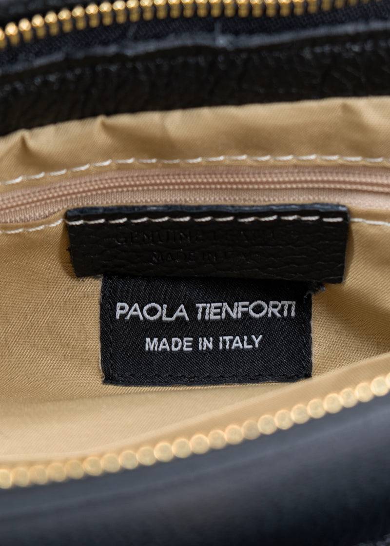 Paola T. Baguette medium in pelle morbida con dettagli oro Affare Del Giorno