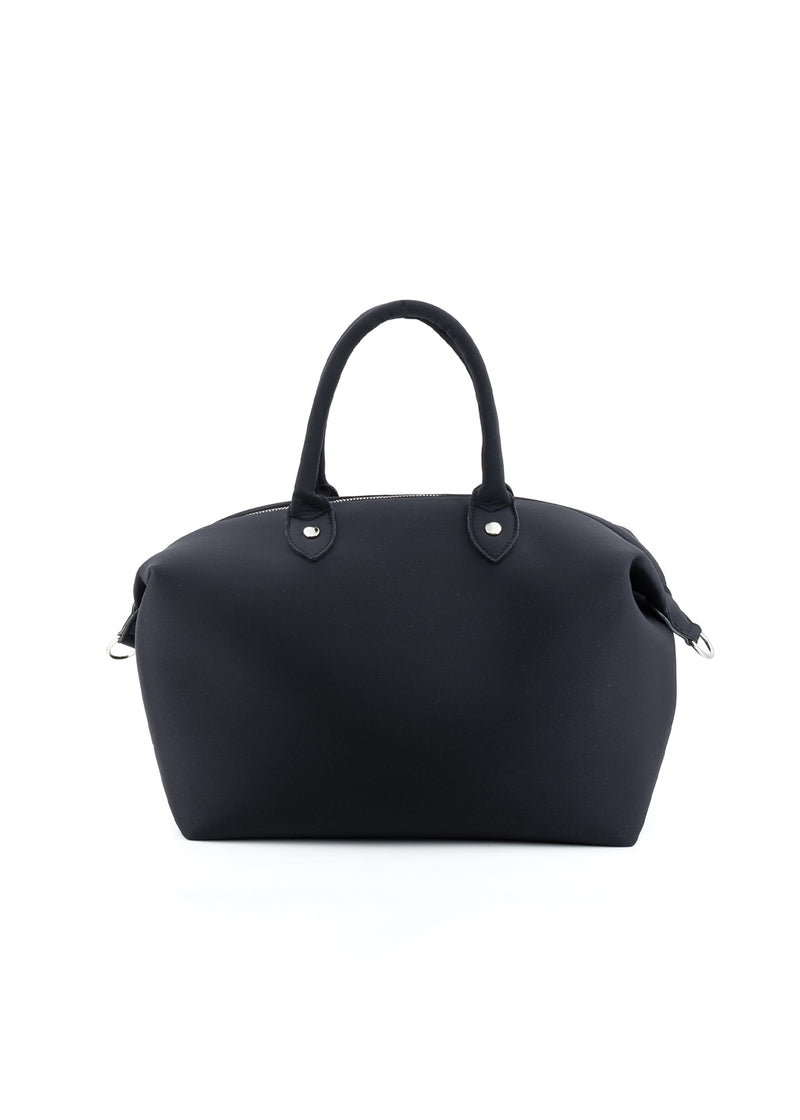 Paola T. Bauletto medium in neoprene con dettagli argento Presa