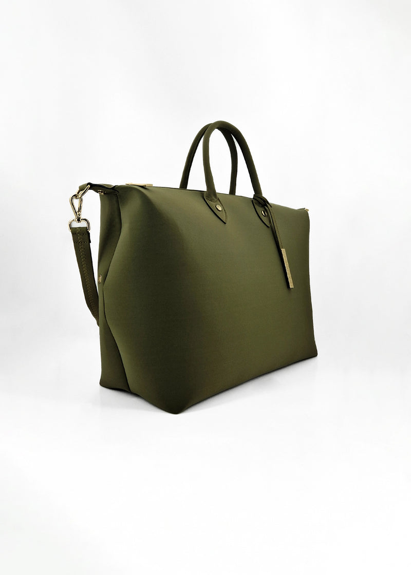Paola T. Bauletto large in neoprene con dettagli oro Sconto