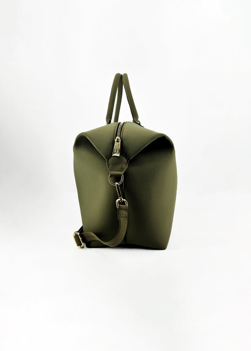 Paola T. Bauletto large in neoprene con dettagli oro Sconto