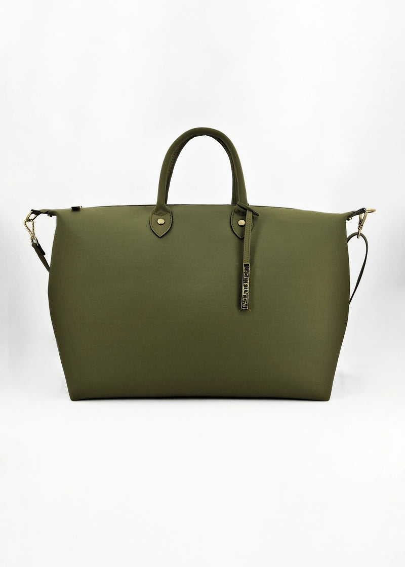 Paola T. Bauletto large in neoprene con dettagli oro Sconto