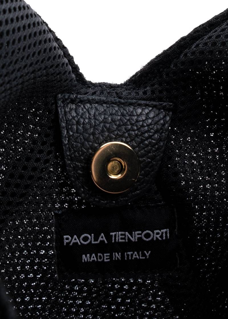 Paola T. Sacca hobo in traforato con dettagli oro In Vendita