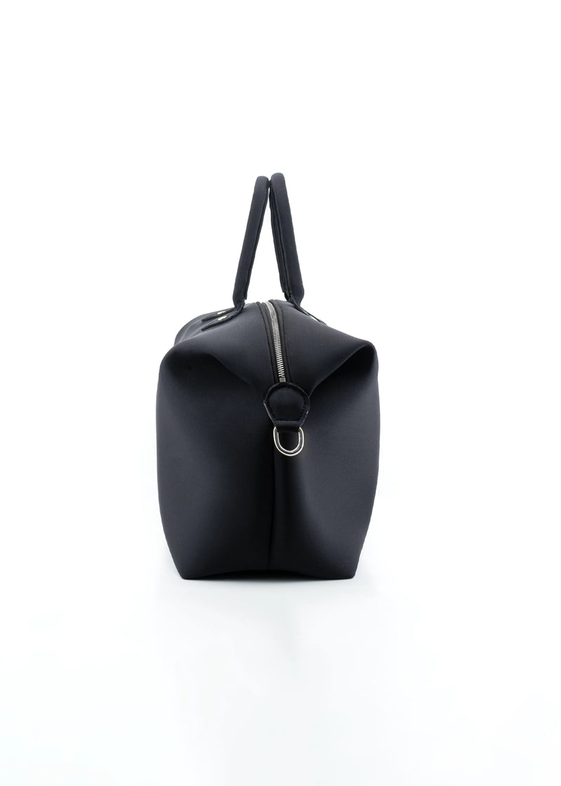 Paola T. Bauletto large in neoprene con dettagli argento Vendite Flash
