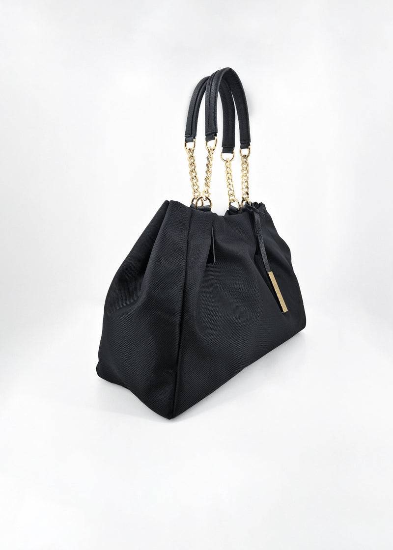 Paola T. Shopper in cordura con dettagli oro Negozio