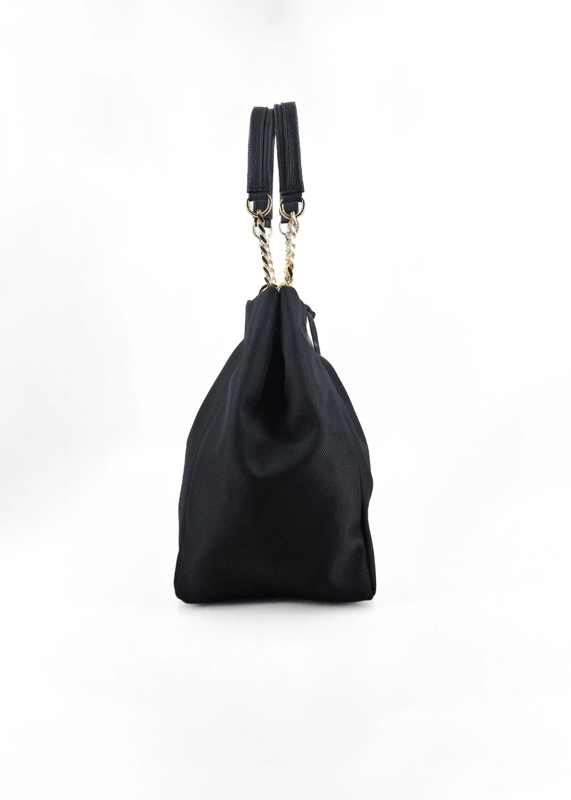 Paola T. Shopper in cordura con dettagli oro Negozio
