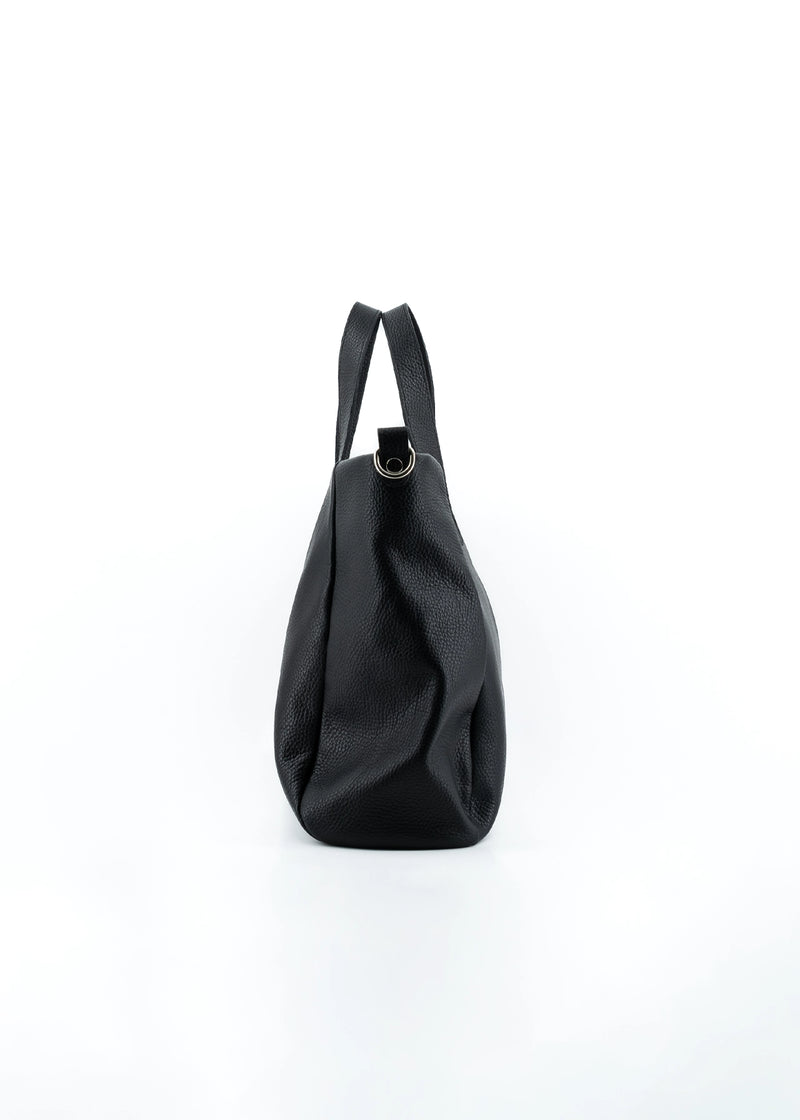 Paola T. Shopper in pelle morbida con dettagli argento Negozi Online