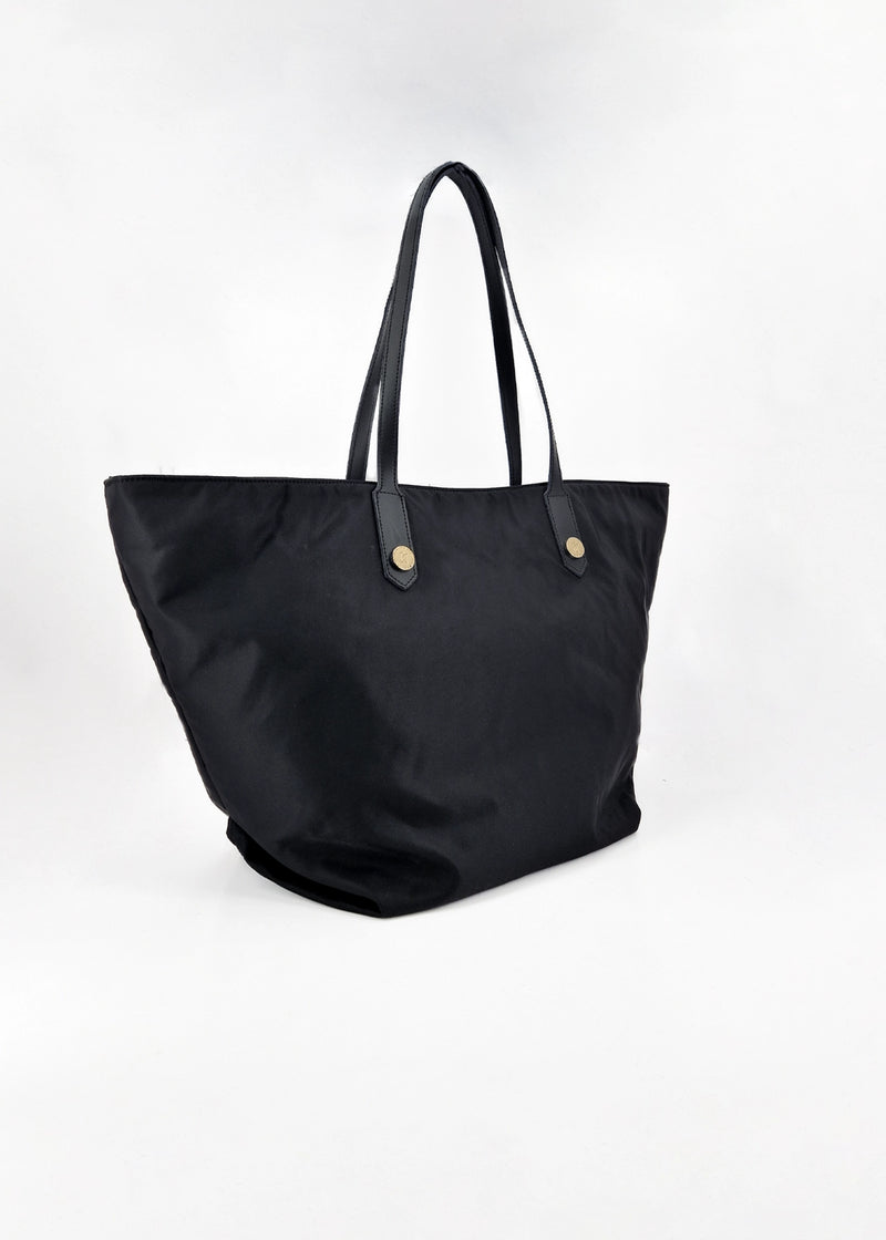 Paola T. Shopper in nylon con rivetti oro Shopping Online