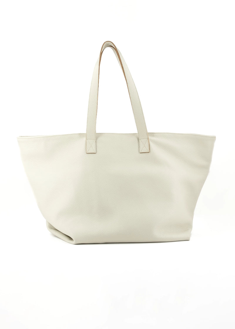 Paola T. Shopper large in pelle morbida con dettagli oro Outlet