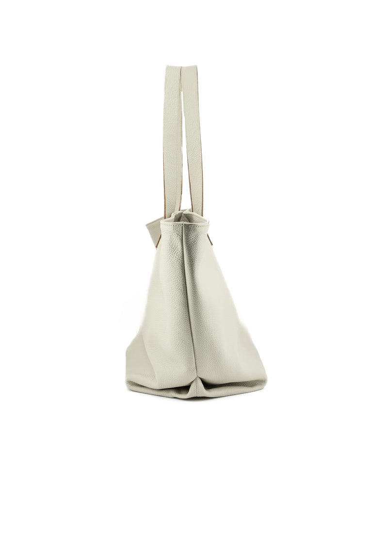 Paola T. Shopper large in pelle morbida con dettagli oro Outlet