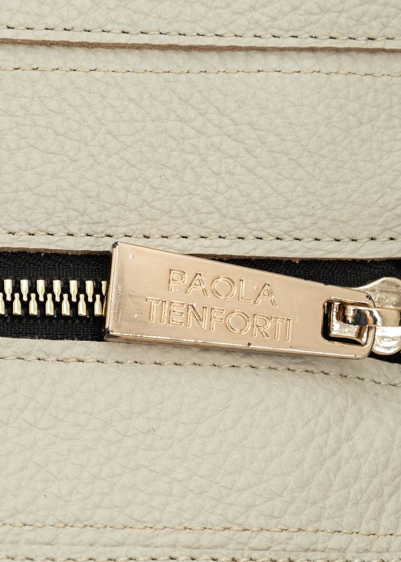 Paola T. Shopper large in pelle morbida con dettagli oro Outlet