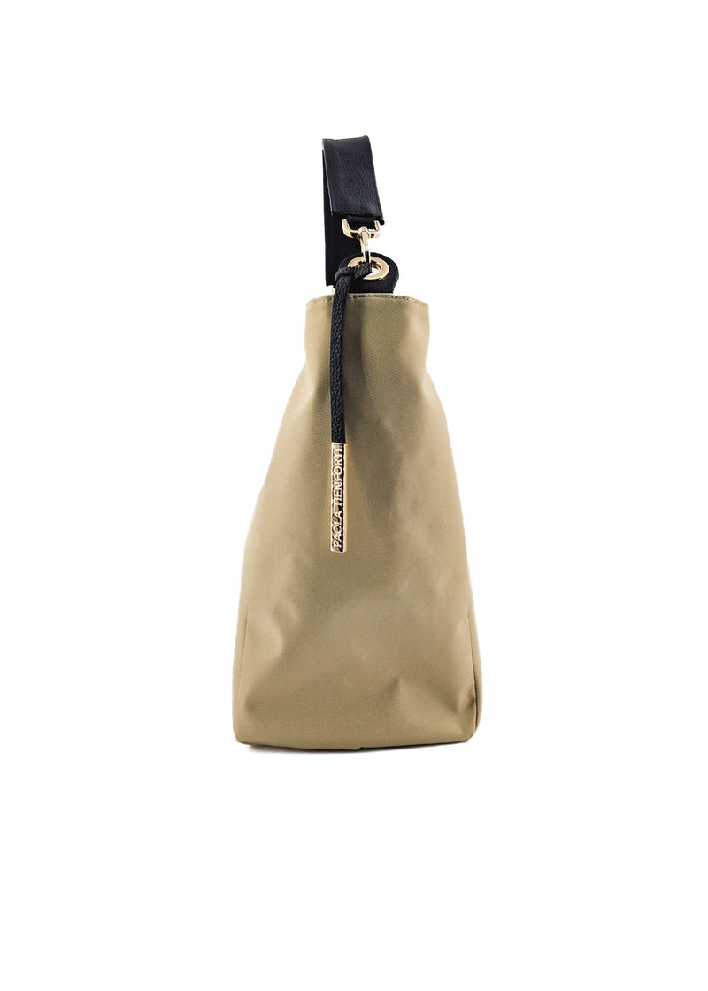 Paola T. Sacca in nylon con dettagli oro Vendite Flash