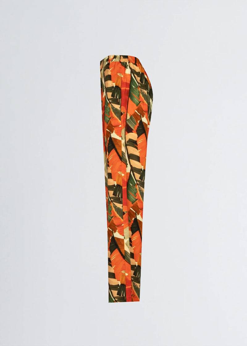 Paola T. Pantalone palazzo in viscosa stampa palm Convenienza