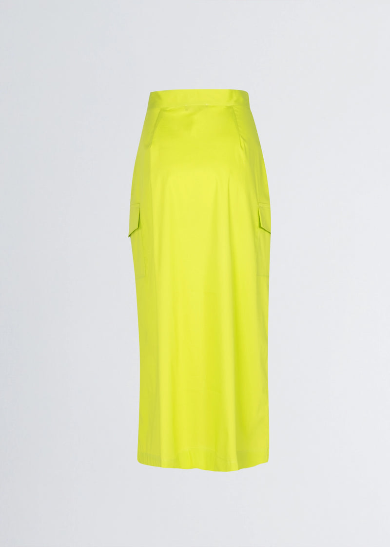 Paola T. Gonna in cotone stretch con tasconi Online