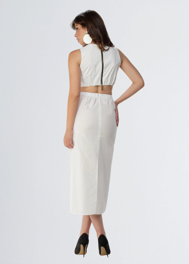 Paola T. Abito CUT-OUT in cotone stretch Negozio