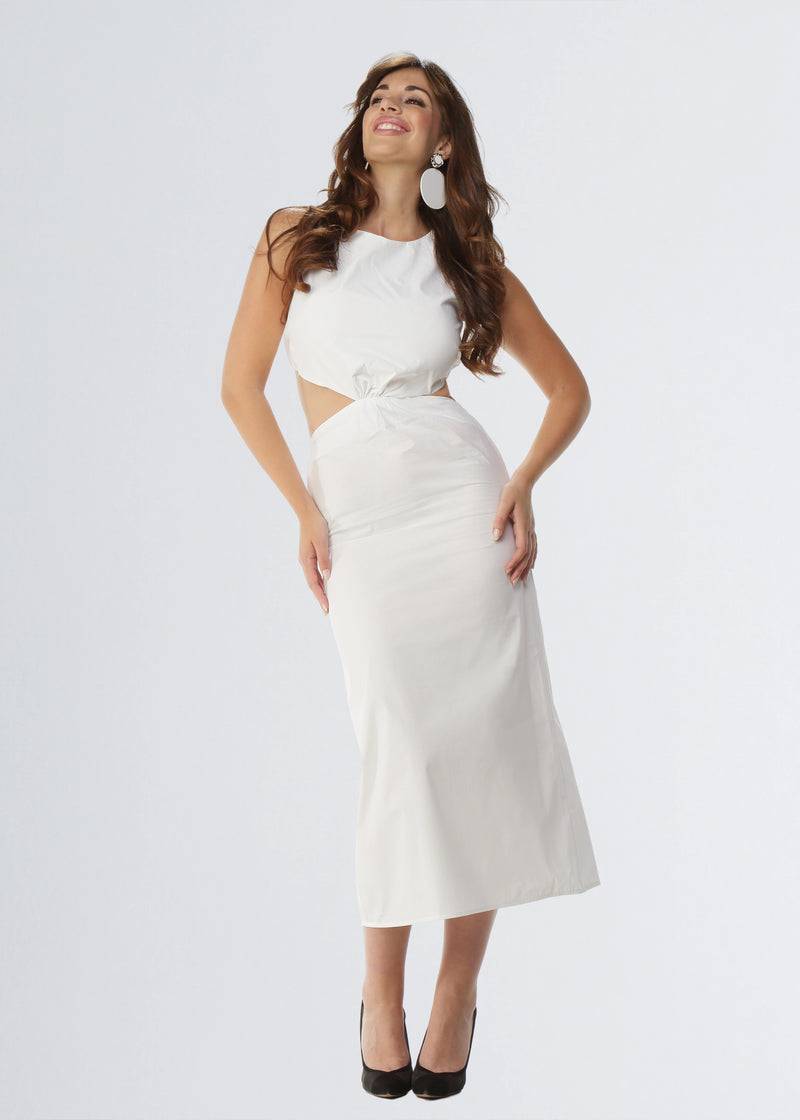 Paola T. Abito CUT-OUT in cotone stretch Negozio