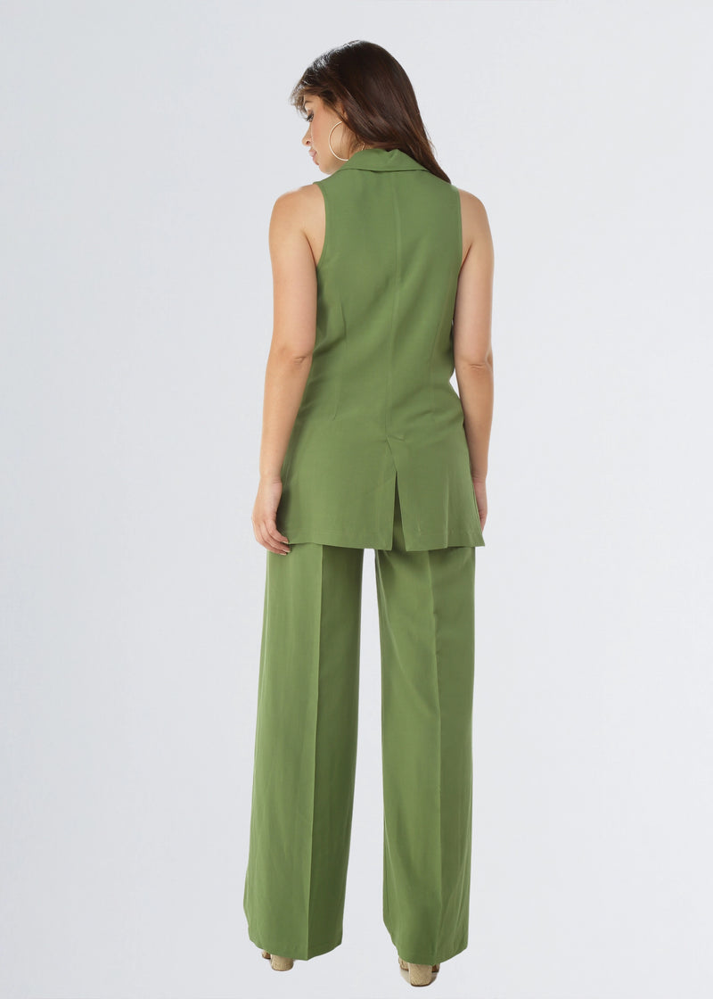 Paola T. Gilet in lino e viscosa Sconto