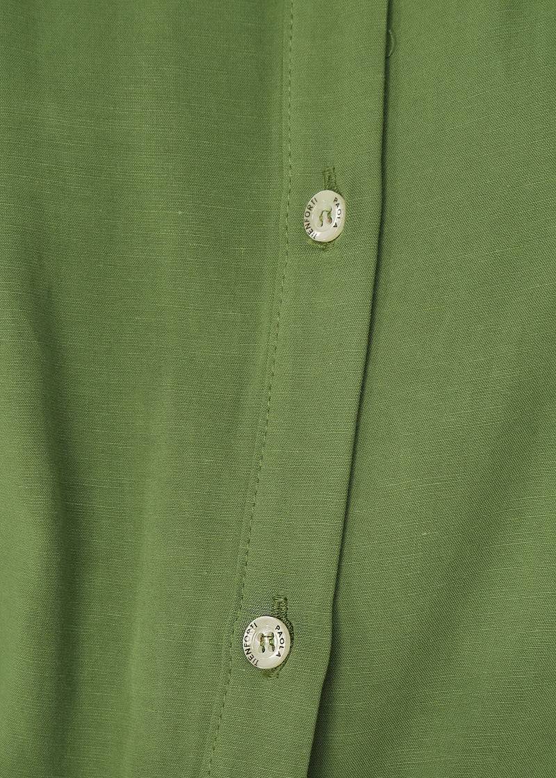 Paola T. Camicia in lino e viscosa Saldi Di Fabbrica