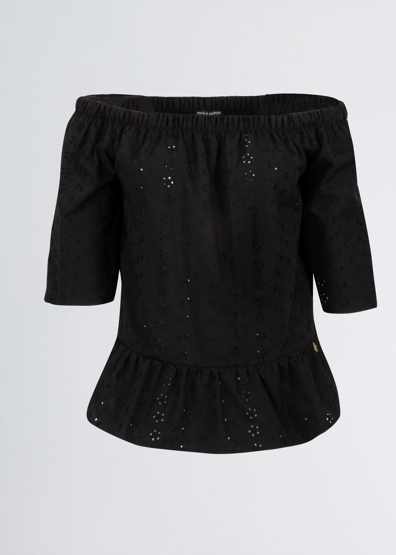 Paola T. Blusa in cotone sangallo 2025