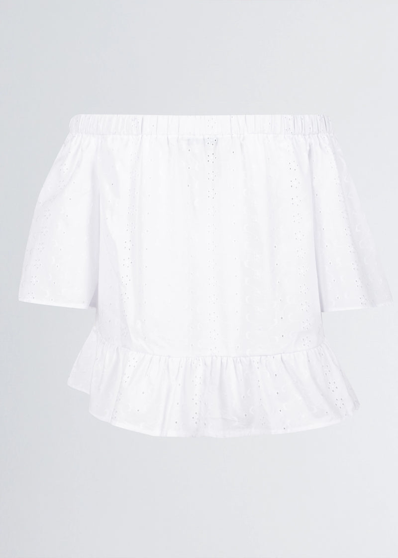 Paola T. Blusa in cotone sangallo Italia