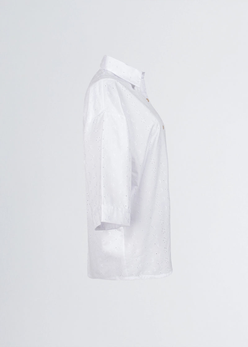 Paola T. Camicia In cotone sangallo In Linea