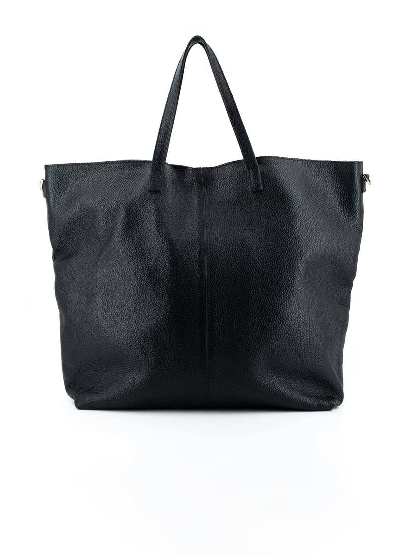 Paola T. Shopper large in pelle morbida con dettagli argento Novità