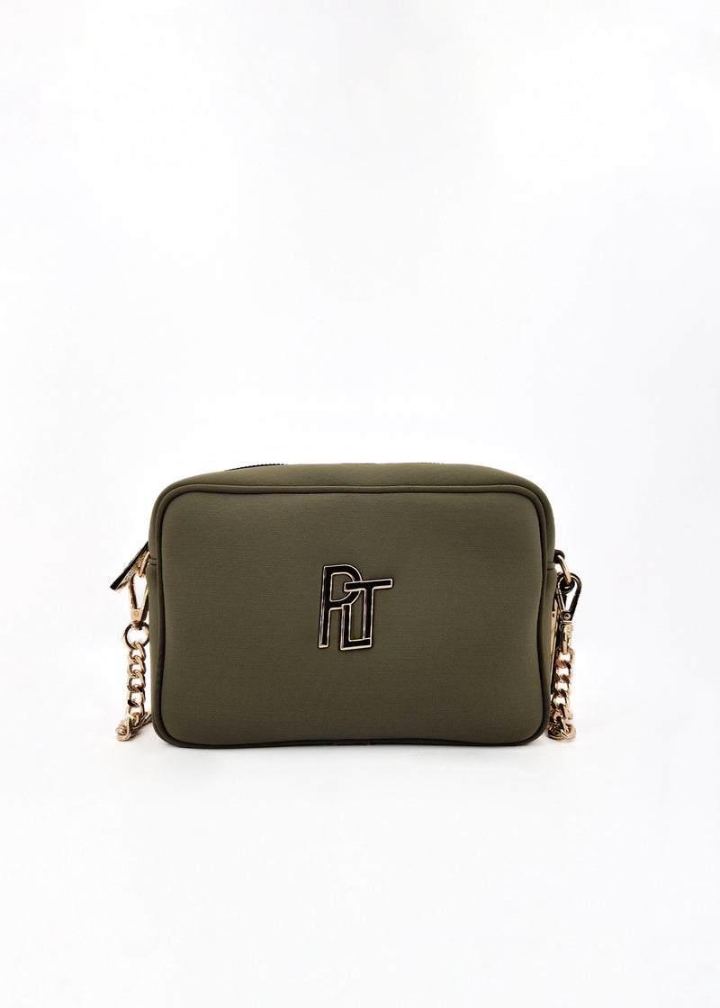 Paola T. Borsa a tracolla in neoprene con dettagli oro Online
