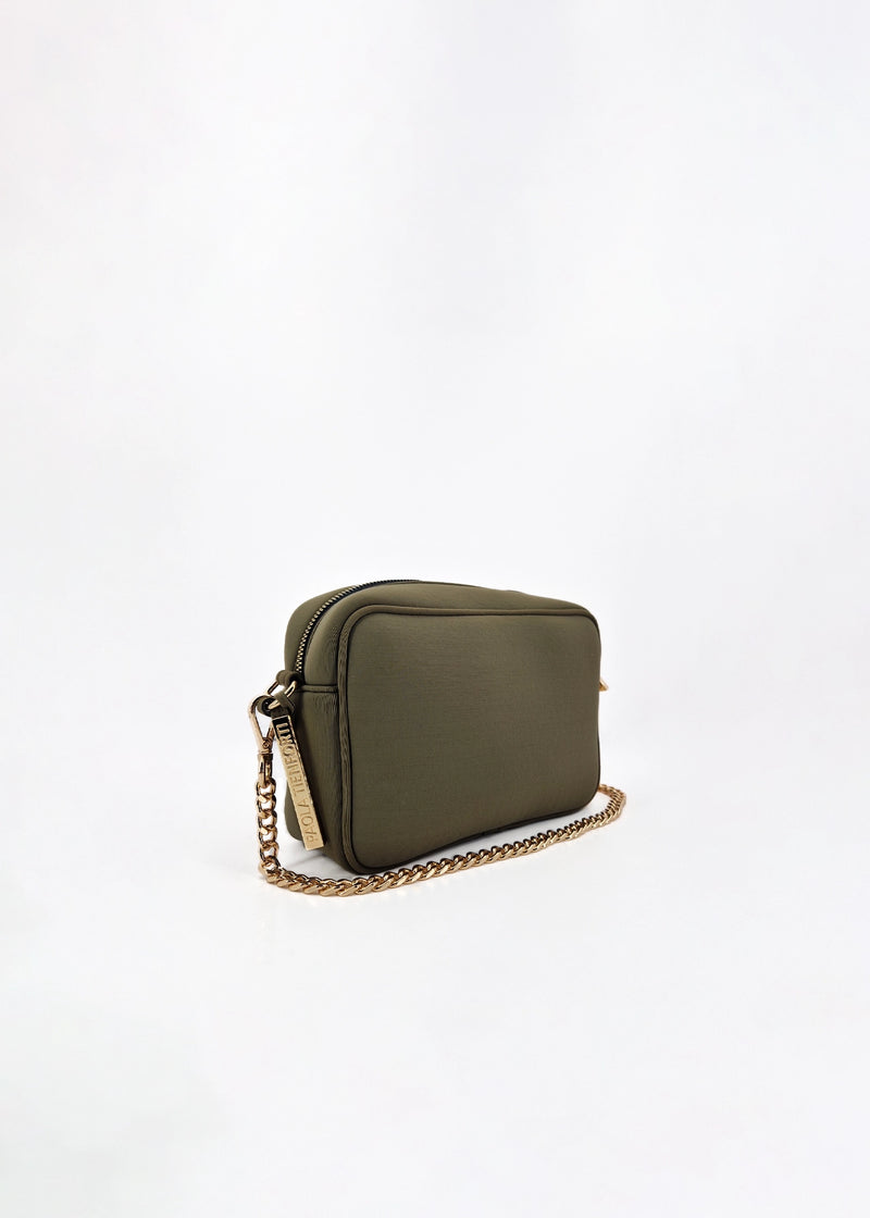 Paola T. Borsa a tracolla in neoprene con dettagli oro Online