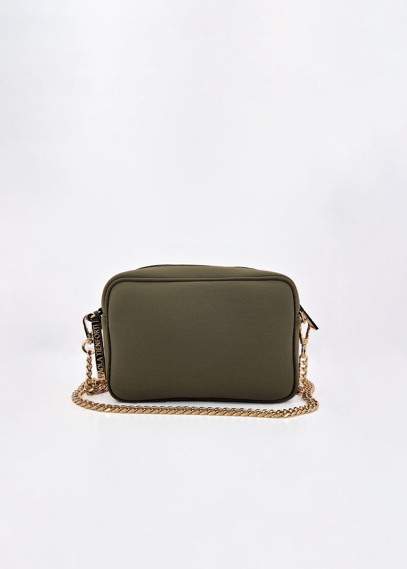 Paola T. Borsa a tracolla in neoprene con dettagli oro Online