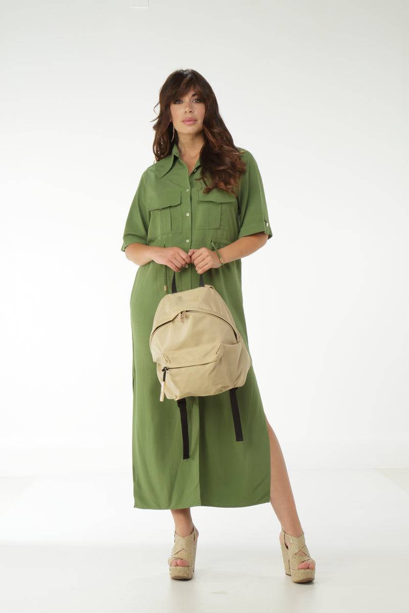 Paola T. Zaino in nylon tecnico con rifiniture oro Vendita Economica
