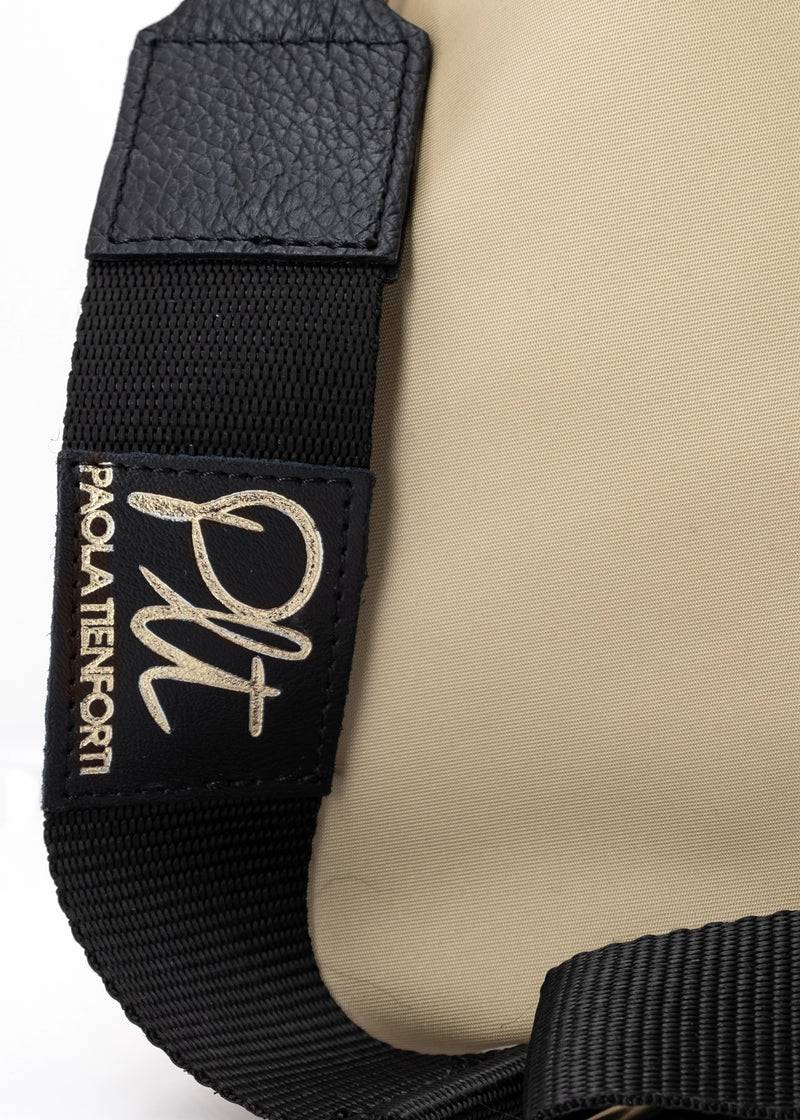 Paola T. Sacca hobo in nylon con dettagli oro Vendite Flash
