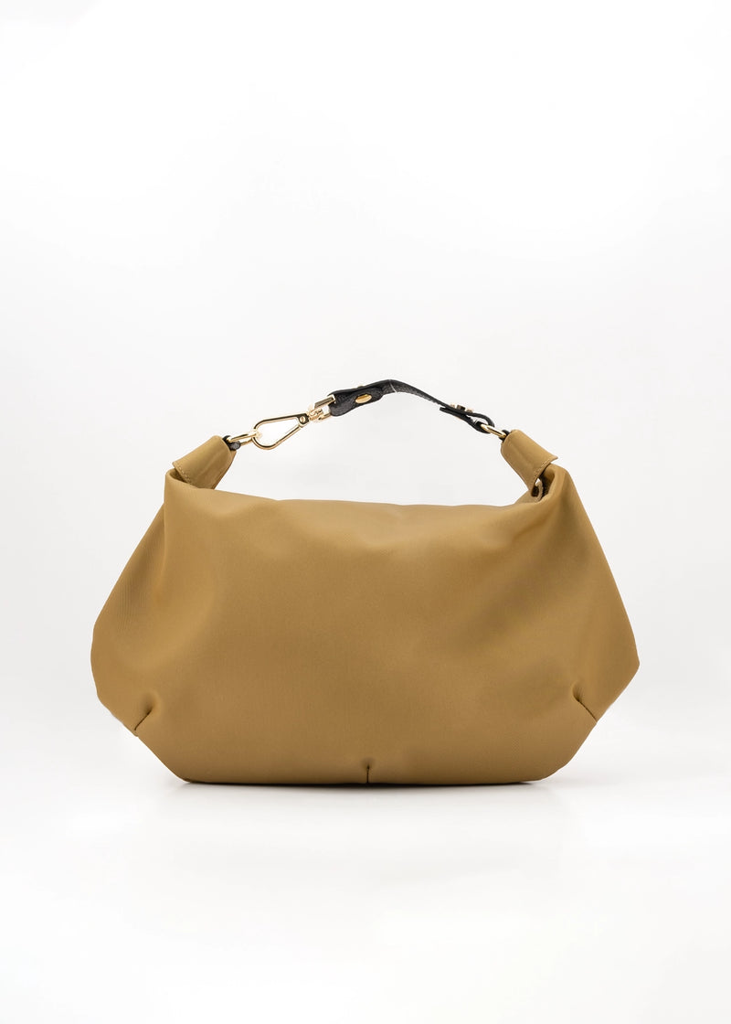 Paola T. Borsa a sacca in nylon con dettagli oro Moda