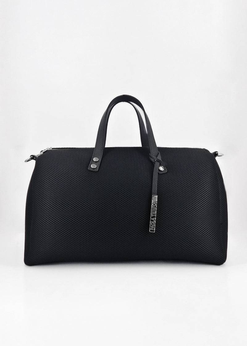 Paola T. Bauletto large in traforato con dettagli argento Online Outlet