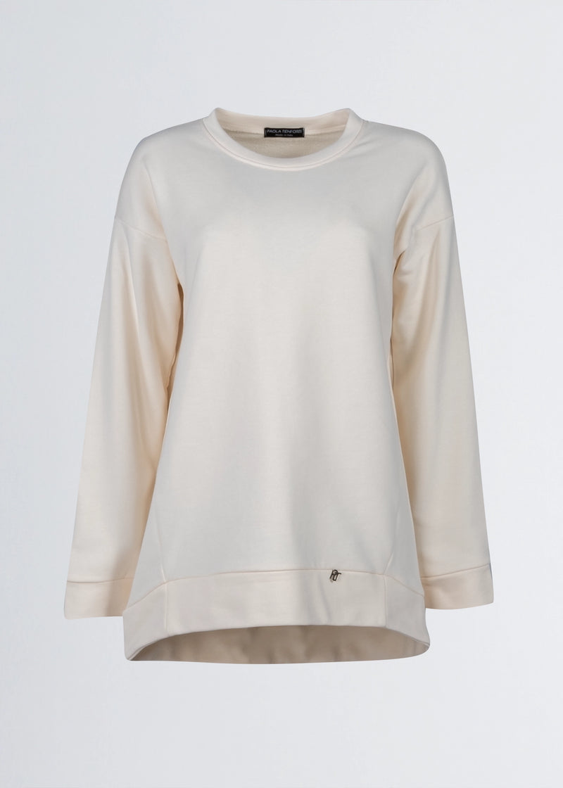 Paola T. Felpa in cotone stretch Consegna Veloce