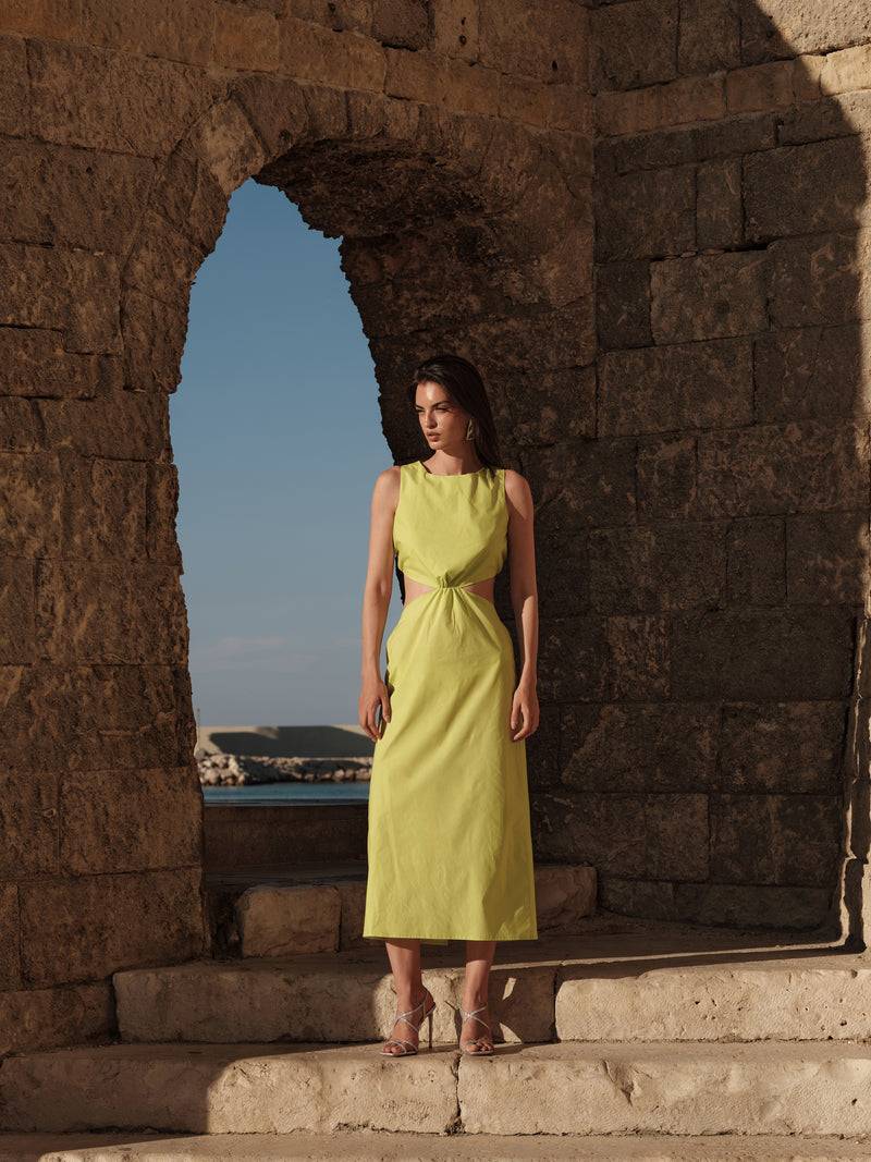 Paola T. Abito CUT-OUT in cotone stretch Fino Al -60%