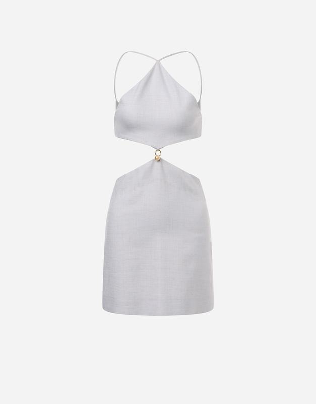 Philosophy Di Lorenzo Serafini Minidress in tela con cut-out e piercing
