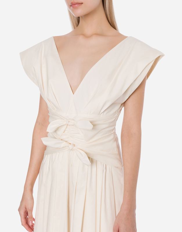 Philosophy Di Lorenzo Serafini Abito in cotone stretch con fiocchi Nuova
