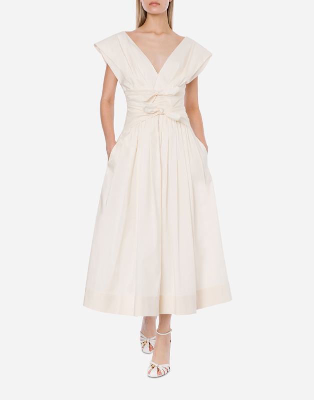 Philosophy Di Lorenzo Serafini Abito in cotone stretch con fiocchi Nuova