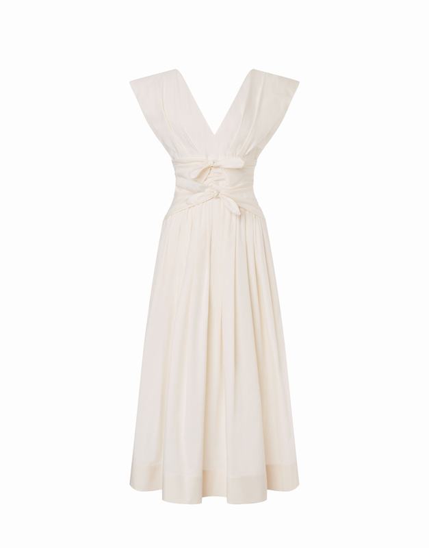 Philosophy Di Lorenzo Serafini Abito in cotone stretch con fiocchi Nuova