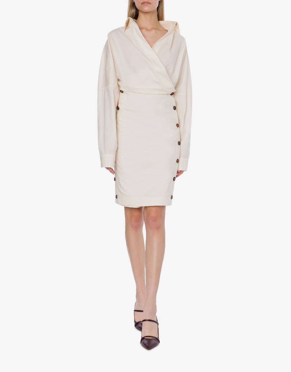 Philosophy Di Lorenzo Serafini Abito in cotone stretch con bottoni Moda
