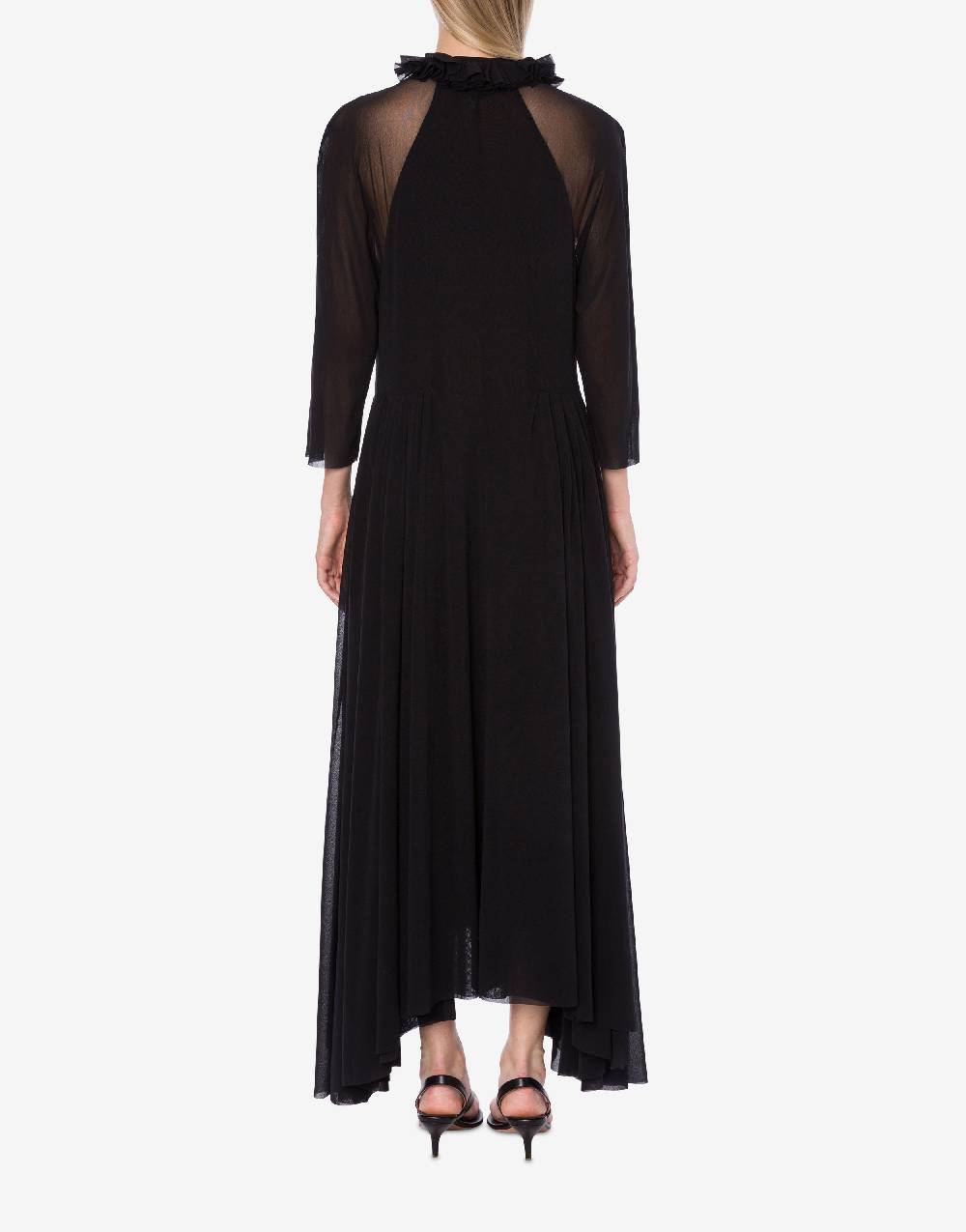 Philosophy Di Lorenzo Serafini Abito in tulle stretch con ruches 2025