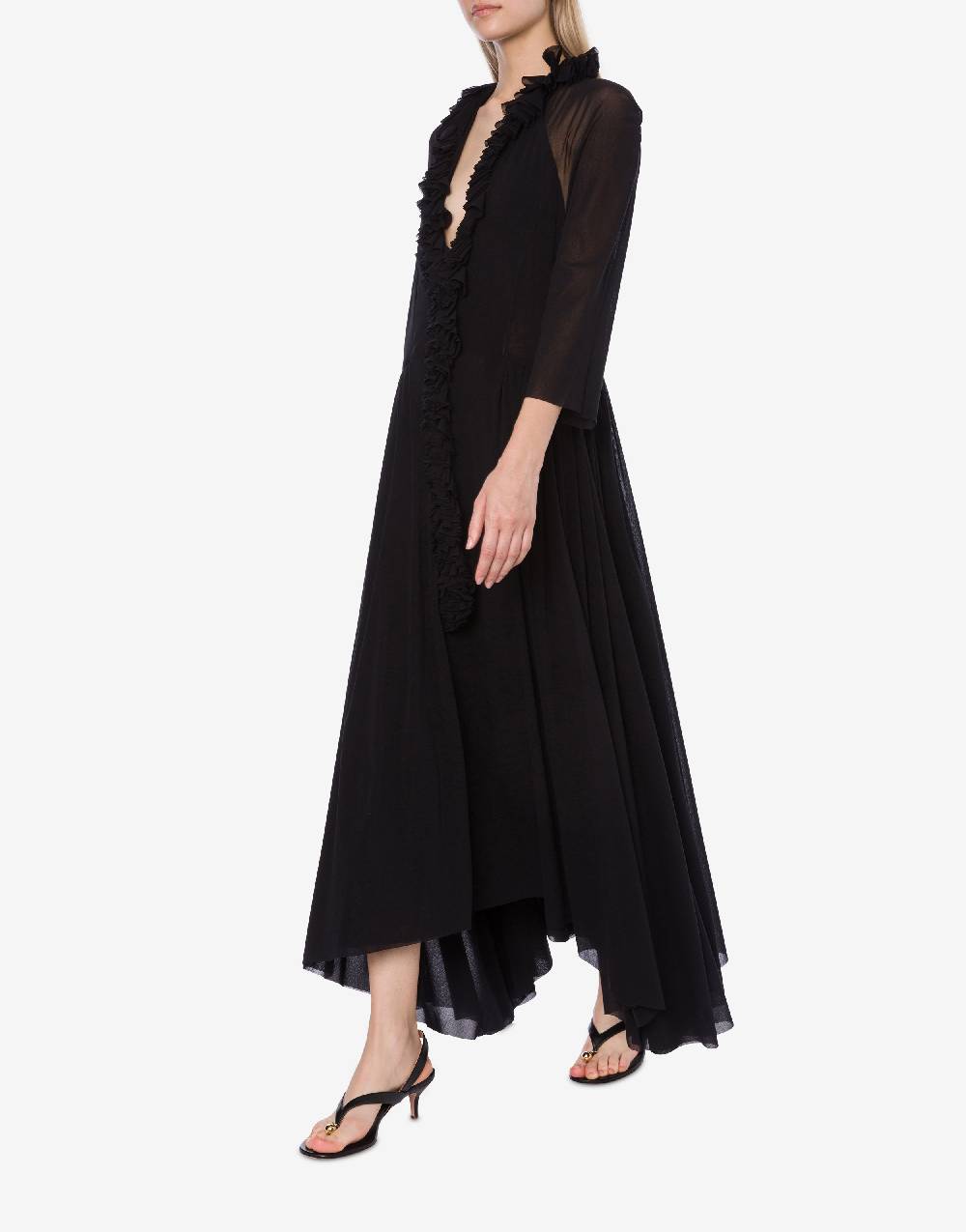 Philosophy Di Lorenzo Serafini Abito in tulle stretch con ruches 2025