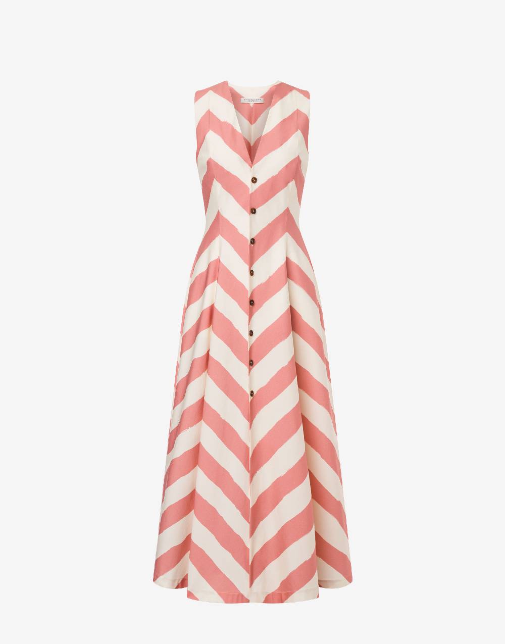 Philosophy Di Lorenzo Serafini Abito chemisier a righe in cotone stretch