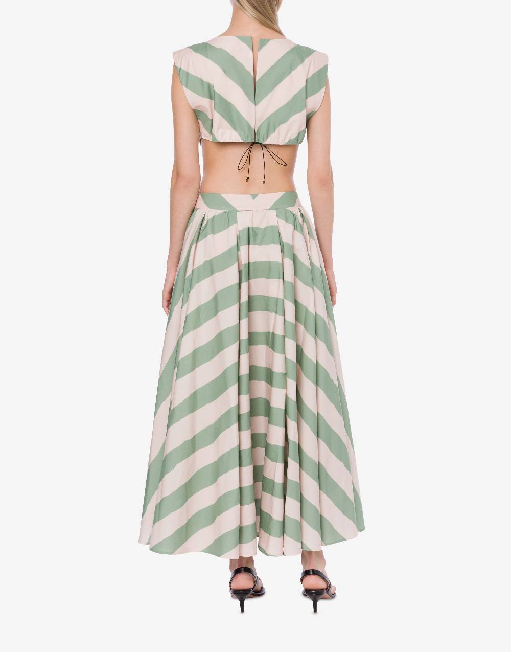 Philosophy Di Lorenzo Serafini Abito a righe in cotone stretch 2025