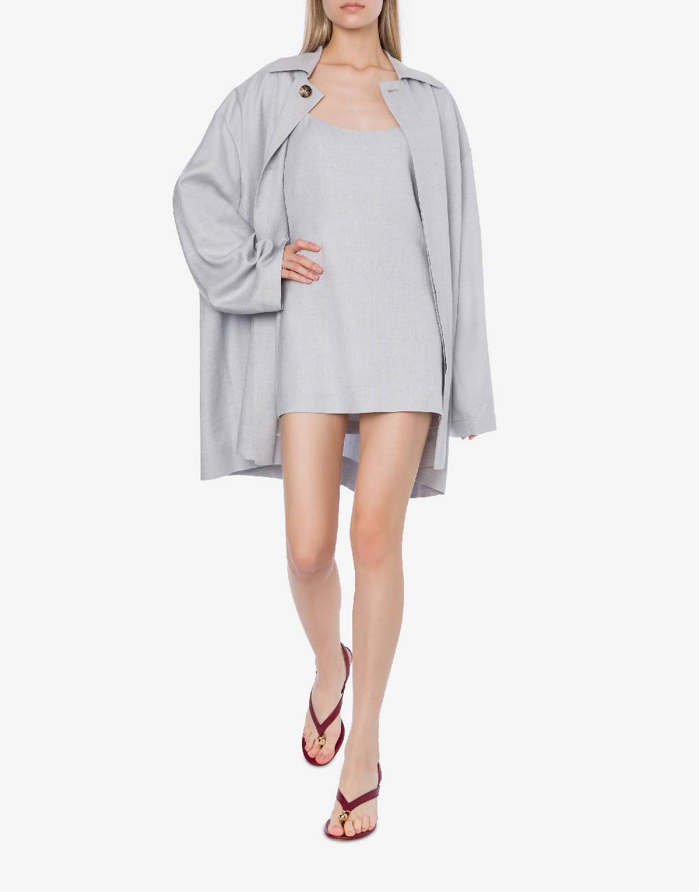 Philosophy Di Lorenzo Serafini Minidress in tela misto lino Negozi Online