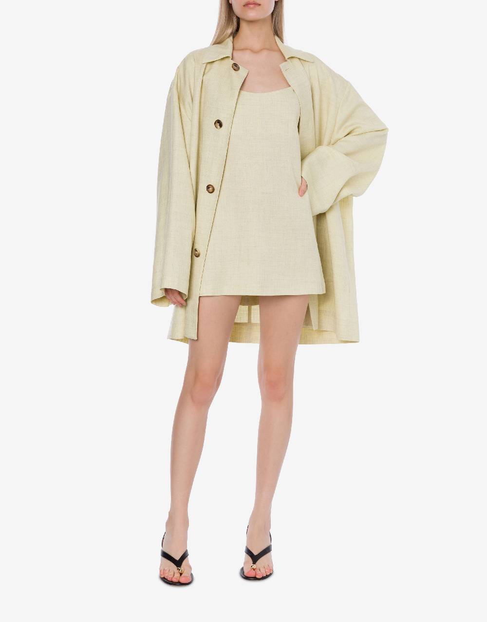 Philosophy Di Lorenzo Serafini Minidress in tela misto lino Consegna Veloce
