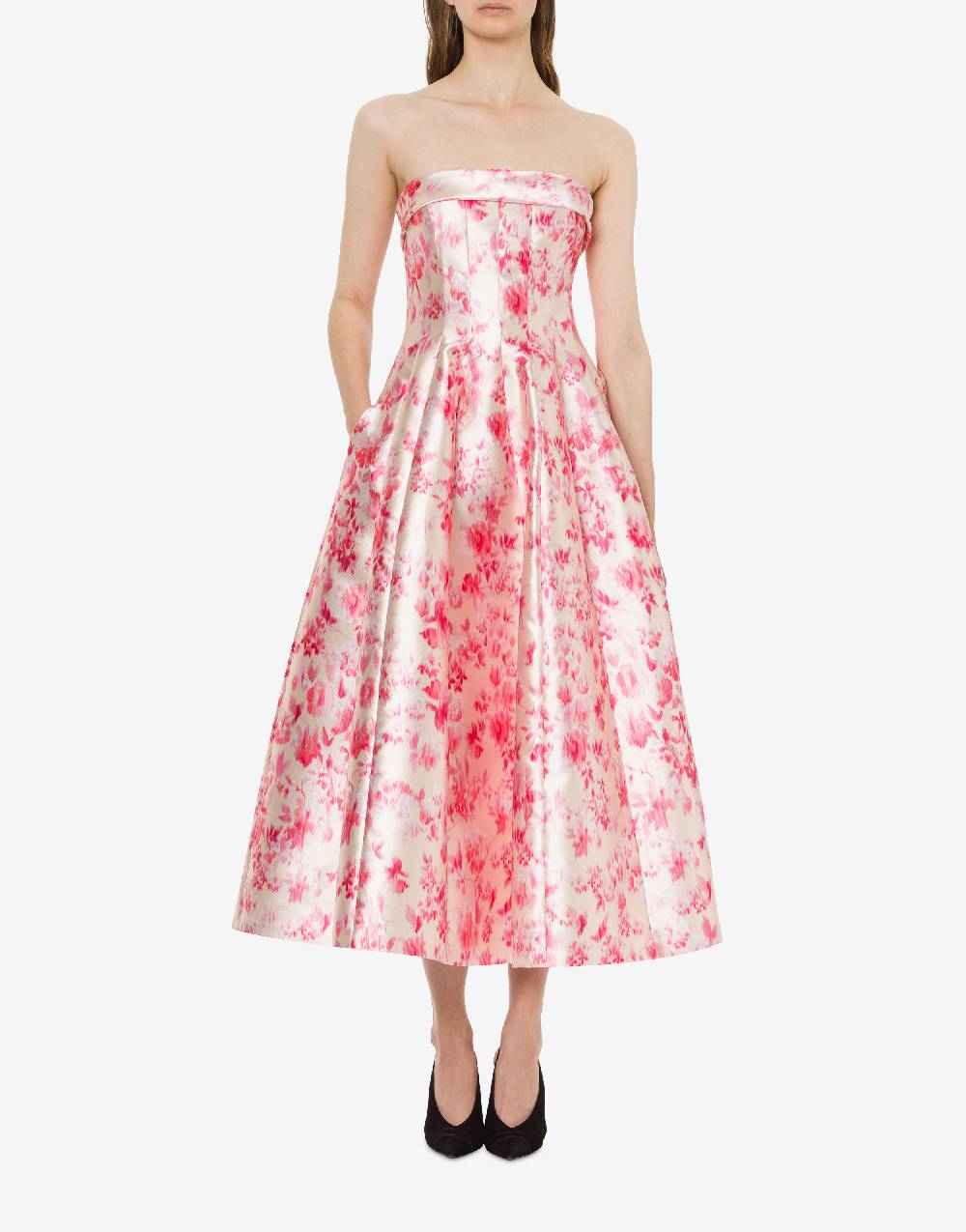 Philosophy Di Lorenzo Serafini Abito bustier in radzmir con stampa fiori Hotsell