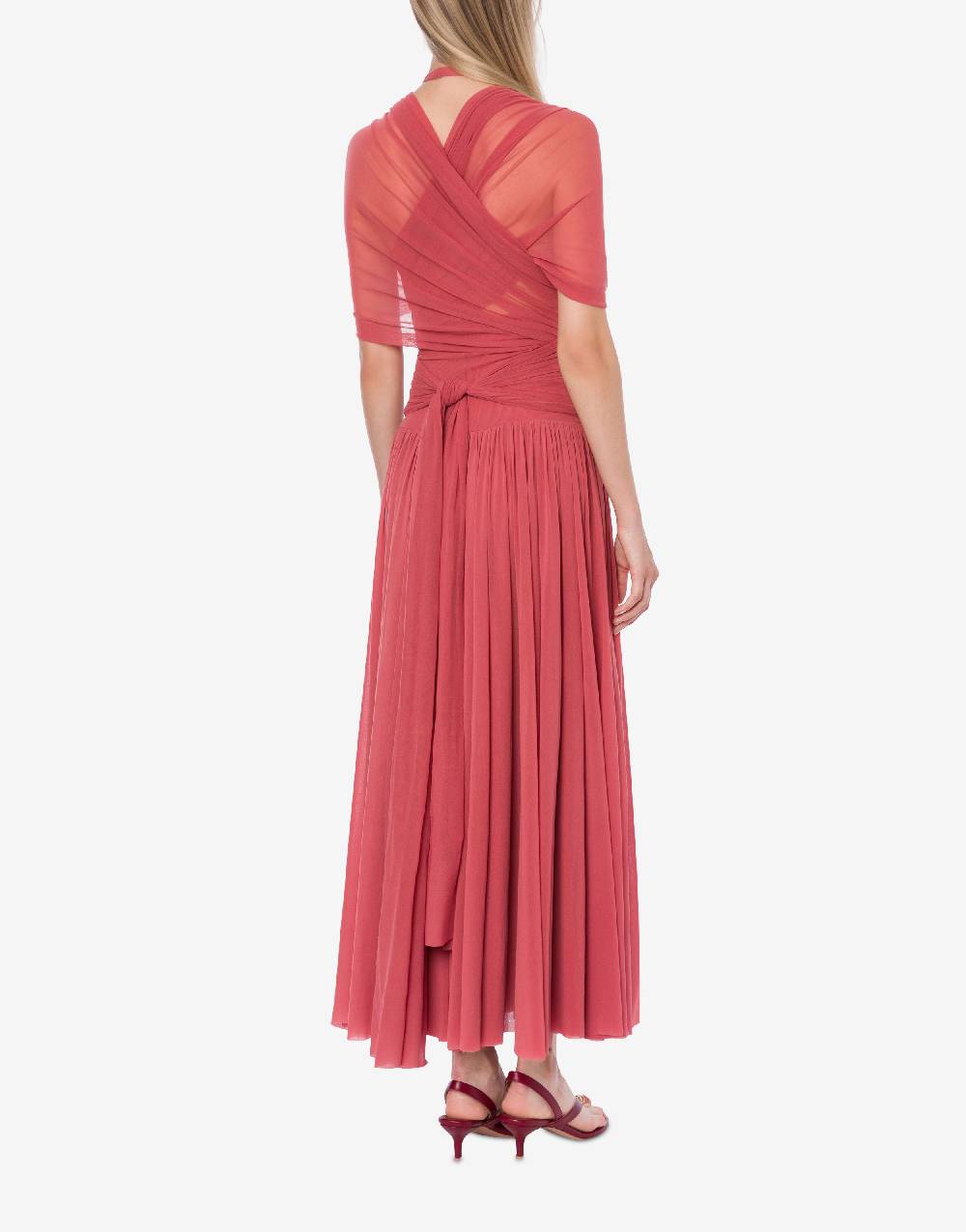 Philosophy Di Lorenzo Serafini Abito in tulle stretch con allacciatura a fiocco Saldi Di Fabbrica