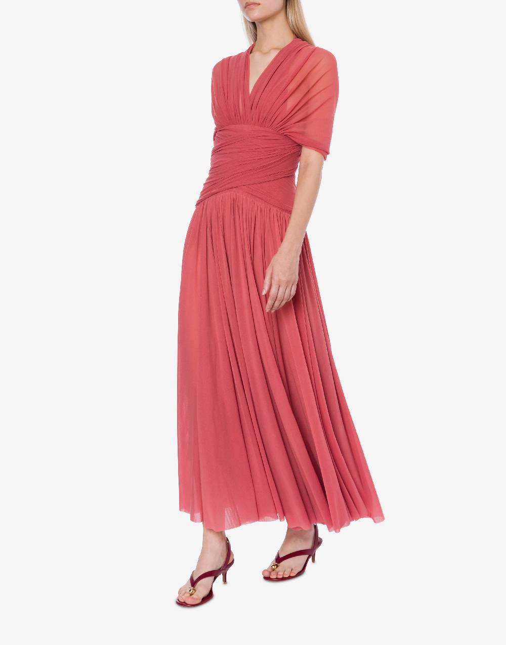 Philosophy Di Lorenzo Serafini Abito in tulle stretch con allacciatura a fiocco Saldi Di Fabbrica