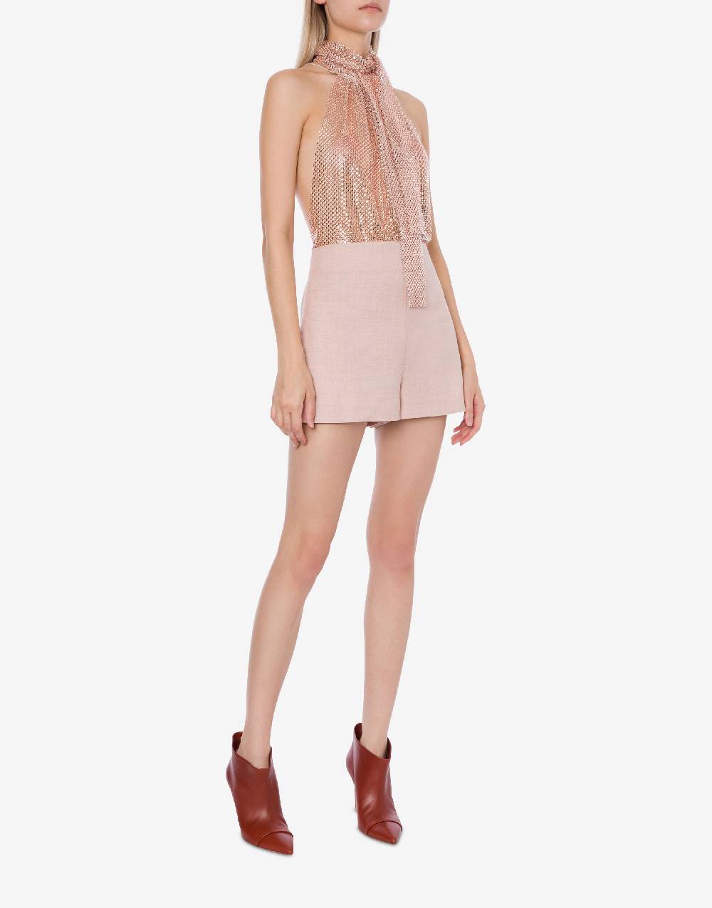 Philosophy Di Lorenzo Serafini Short in tela di misto lino Vendite Flash
